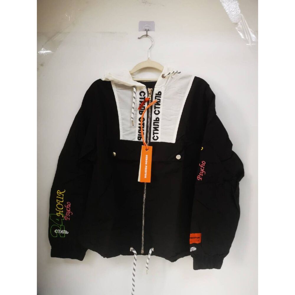 HERON PRESTON Sun Protection Hooded Jacket Embroidered Thin Outerwear Unisex
